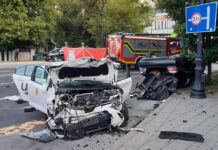 Tragiczny wypadek w centrum Lublina. Nie żyje pasażerka BMW, siedem osób trafiło do szpitali