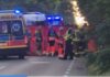 Dramatyczny wypadek pod Łukowem. Samochód potrącił rowerzystkę z dwójką dzieci, na miejscu trzy śmigłowce LPR